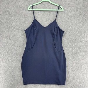 Haute Monde‎ Dress Bodycon womens size 3X Navy Blue Stretch spaghetti Strap